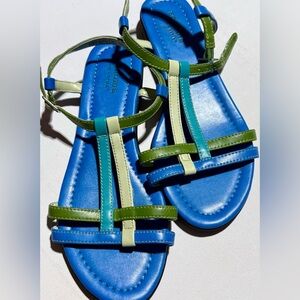 Sonoma Sporty Blue and Green Sandals with Adjustable Straps